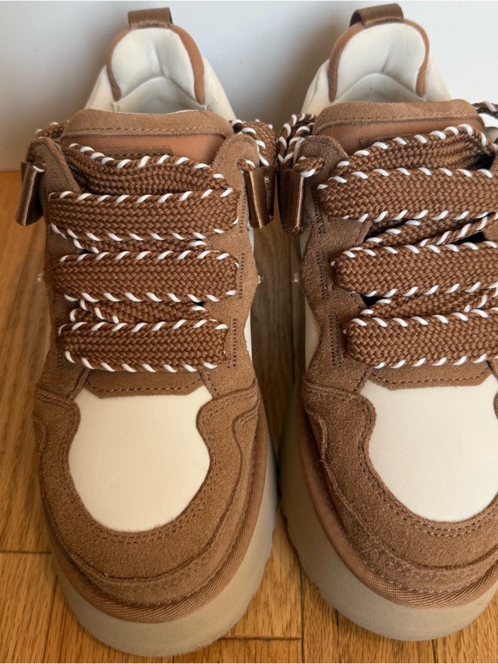 UGG Brown and Cream Athletic Sneaker NWOT